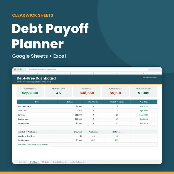 Debt Payoff Planner preview