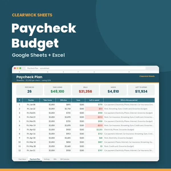 Paycheck Budget Planner preview