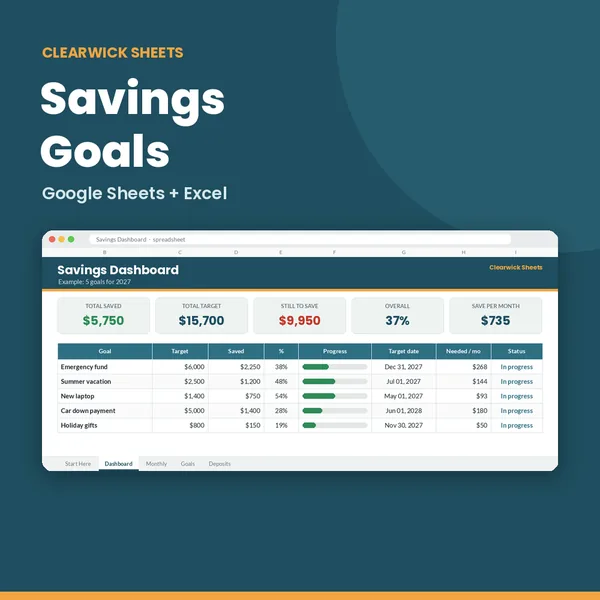 Savings Goal Tracker preview